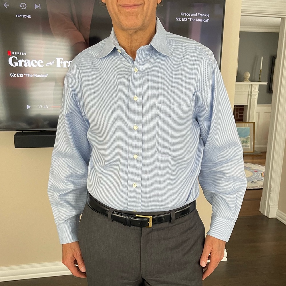 Blue Hickey Freeman Dress Shirt